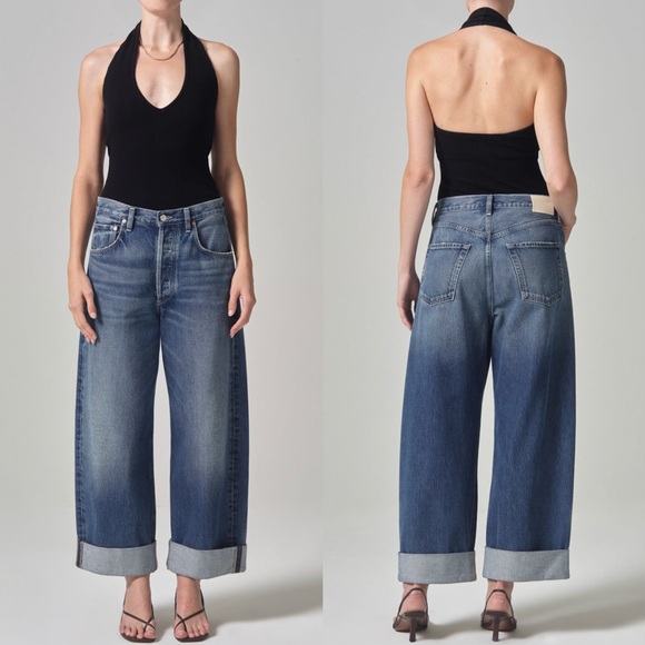 NWT Citizens of Humanity Ayla Baggy Crop Jeans in Brielle Wash - Picture 3 of 11